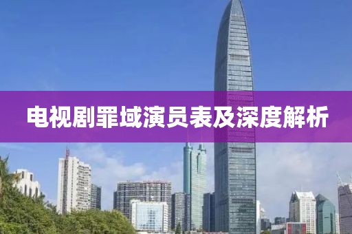 电视剧罪域演员表及深度解析