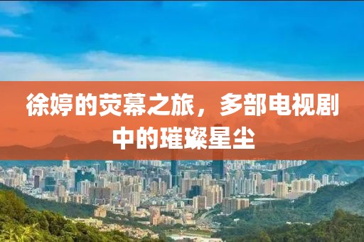 徐婷的荧幕之旅，多部电视剧中的璀璨星尘