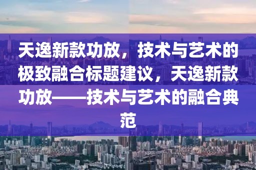 天逸新款功放，技术与艺术的极致融合标题建议，天逸新款功放——技术与艺术的融合典范