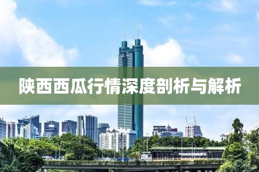 陕西西瓜行情深度剖析与解析