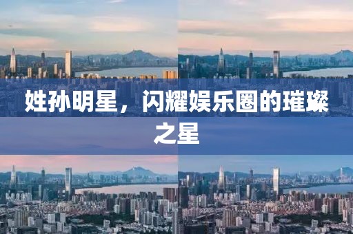 姓孙明星，闪耀娱乐圈的璀璨之星