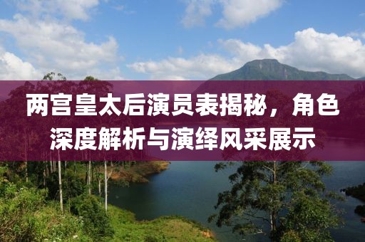 两宫皇太后演员表揭秘，角色深度解析与演绎风采展示