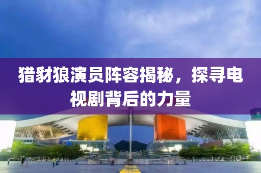 猎豺狼演员阵容揭秘，探寻电视剧背后的力量