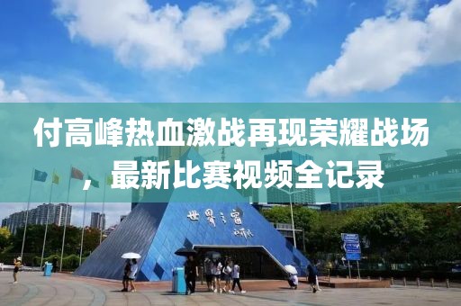 付高峰热血激战再现荣耀战场，最新比赛视频全记录