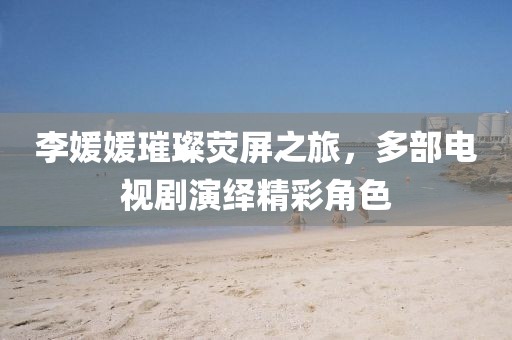 李媛媛璀璨荧屏之旅，多部电视剧演绎精彩角色