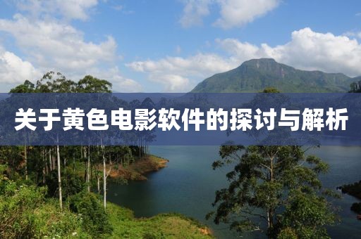 关于黄色电影软件的探讨与解析