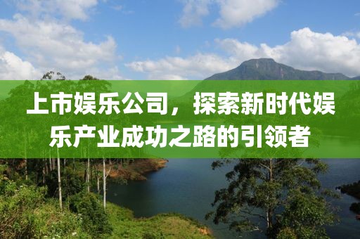 上市娱乐公司，探索新时代娱乐产业成功之路的引领者
