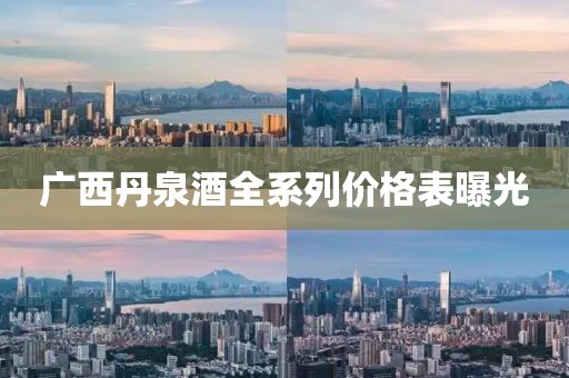 广西丹泉酒全系列价格表曝光