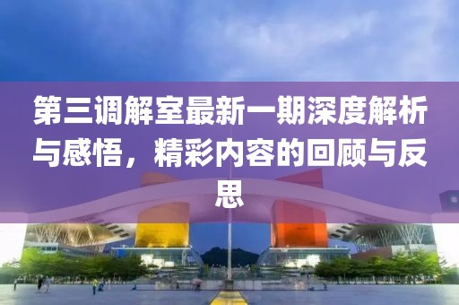 第三调解室最新一期深度解析与感悟，精彩内容的回顾与反思
