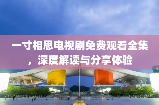 一寸相思电视剧免费观看全集，深度解读与分享体验