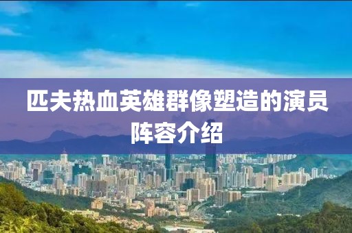 匹夫热血英雄群像塑造的演员阵容介绍