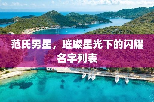 范氏男星，璀璨星光下的闪耀名字列表