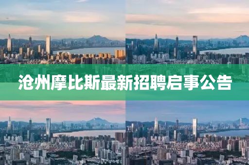 沧州摩比斯最新招聘启事公告