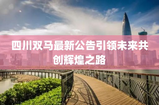 四川双马最新公告引领未来共创辉煌之路
