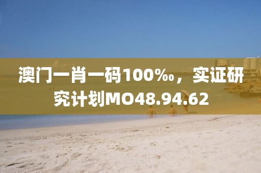 澳门一肖一码100‰，实证研究计划MO48.94.62