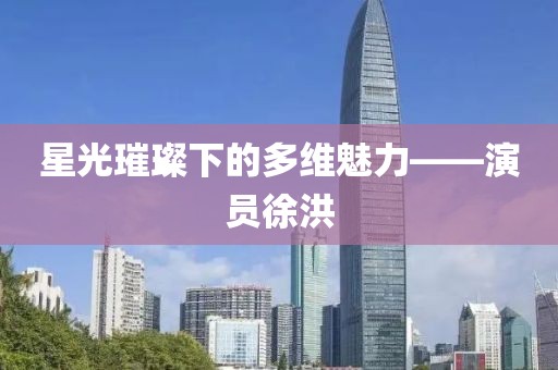 星光璀璨下的多维魅力——演员徐洪