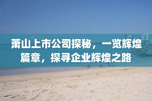 萧山上市公司探秘，一览辉煌篇章，探寻企业辉煌之路