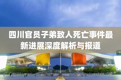 四川官员子弟致人死亡事件最新进展深度解析与报道