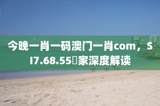 今晚一肖一码澳门一肖com，SI7.68.55專家深度解读