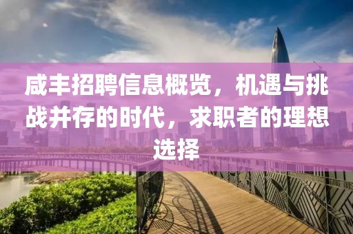 咸丰招聘信息概览，机遇与挑战并存的时代，求职者的理想选择