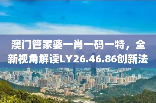 澳门管家婆一肖一码一特，全新视角解读LY26.46.86创新法
