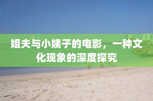 姐夫与小姨子的电影，一种文化现象的深度探究