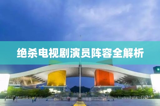 绝杀电视剧演员阵容全解析