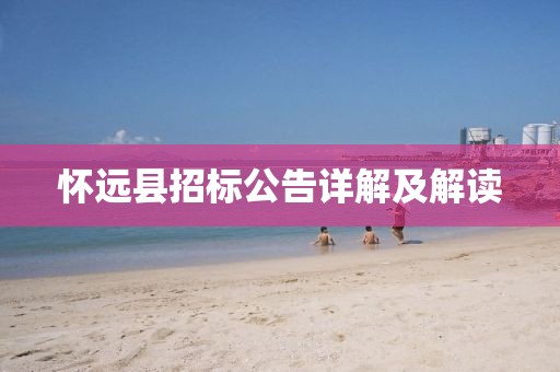 怀远县招标公告详解及解读