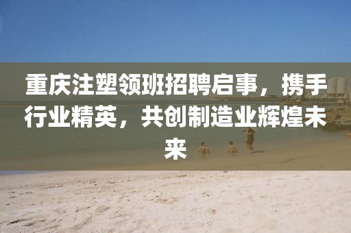 重庆注塑领班招聘启事，携手行业精英，共创制造业辉煌未来