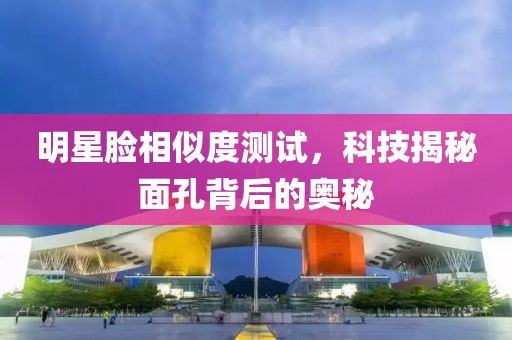明星脸相似度测试，科技揭秘面孔背后的奥秘