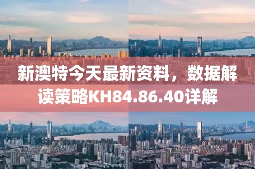 新澳特今天最新资料，数据解读策略KH84.86.40详解