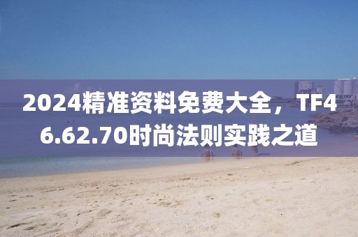 2024精准资料免费大全，TF46.62.70时尚法则实践之道