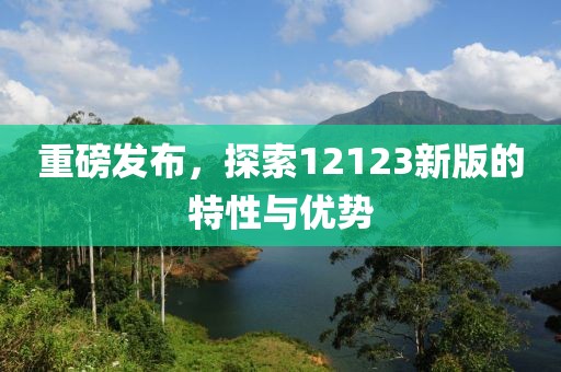 重磅发布，探索12123新版的特性与优势