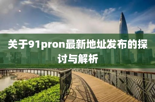 关于91pron最新地址发布的探讨与解析