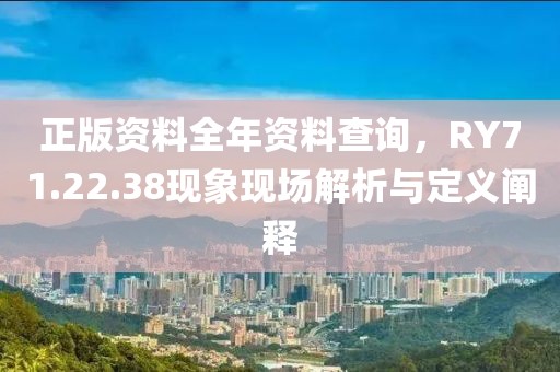 正版资料全年资料查询，RY71.22.38现象现场解析与定义阐释