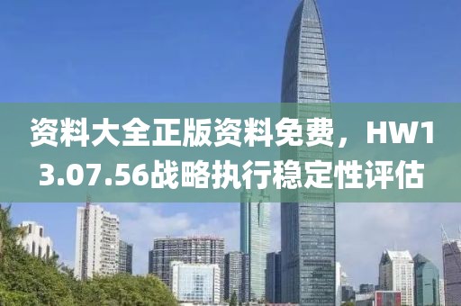 资料大全正版资料免费，HW13.07.56战略执行稳定性评估