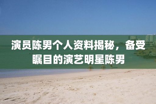 演员陈男个人资料揭秘，备受瞩目的演艺明星陈男