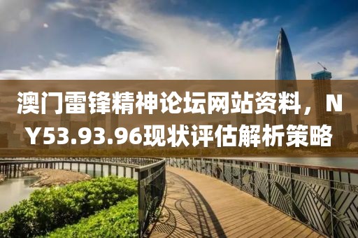 澳门雷锋精神论坛网站资料，NY53.93.96现状评估解析策略