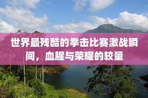 世界最残酷的拳击比赛激战瞬间，血腥与荣耀的较量