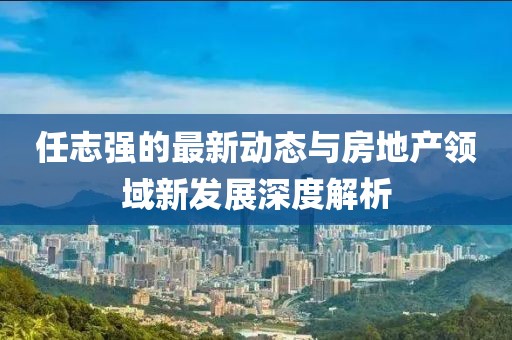 任志强的最新动态与房地产领域新发展深度解析