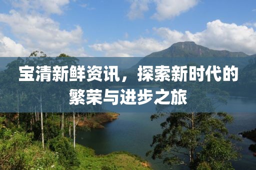 宝清新鲜资讯，探索新时代的繁荣与进步之旅