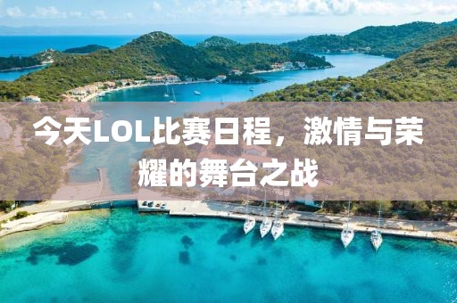 今天LOL比赛日程，激情与荣耀的舞台之战