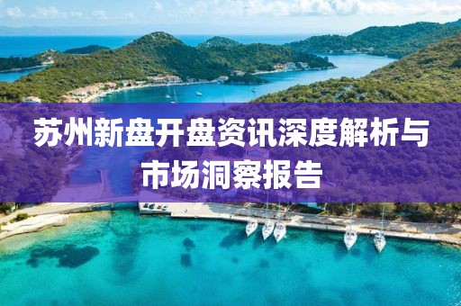 苏州新盘开盘资讯深度解析与市场洞察报告