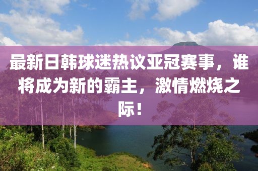 最新日韩球迷热议亚冠赛事，谁将成为新的霸主，激情燃烧之际！