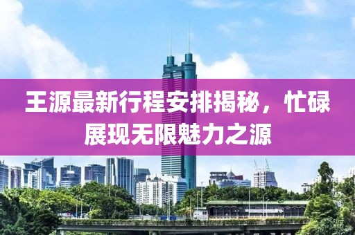 王源最新行程安排揭秘，忙碌展现无限魅力之源