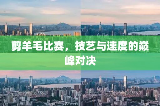 剪羊毛比赛，技艺与速度的巅峰对决
