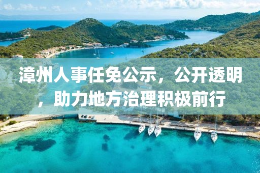 漳州人事任免公示，公开透明，助力地方治理积极前行