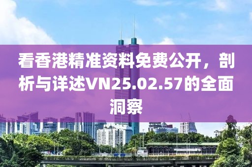 看香港精准资料免费公开，剖析与详述VN25.02.57的全面洞察