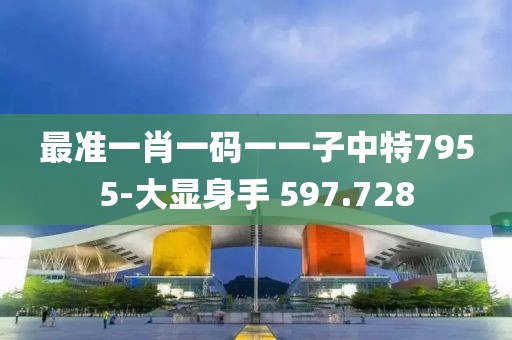 最准一肖一码一一子中特7955-大显身手 597.728