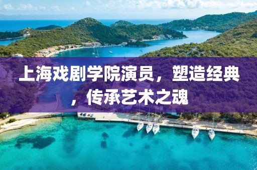 上海戏剧学院演员，塑造经典，传承艺术之魂